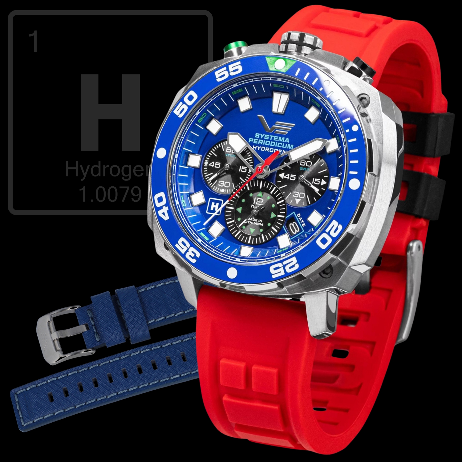 Zegarek Vostok Europe VK67-650A720SR Systema Periodicum Hydrogen męski 